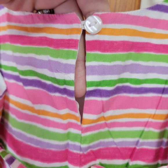 Spring Easter summer dress colorful stripe butterfly 6x - Picture 7 of 9